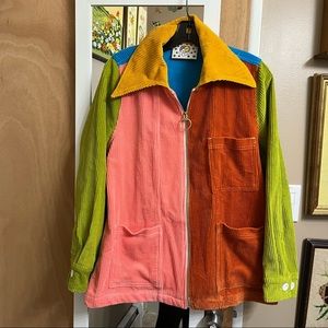 Big bud press rare color block corduroy jacket